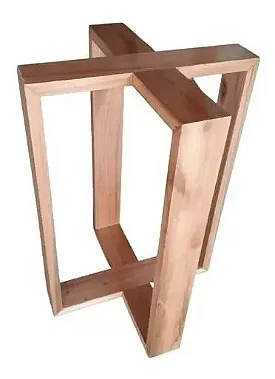 Base de mesa X em madeira maciça 70 x 70