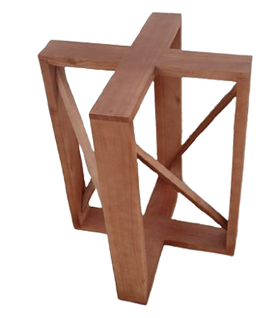 Base De Mesa X Com Reforço - 70x70 Em Madeira Maciça