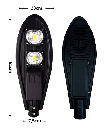 Luminária Pétala Led 100w Pública Cob Branco Frio