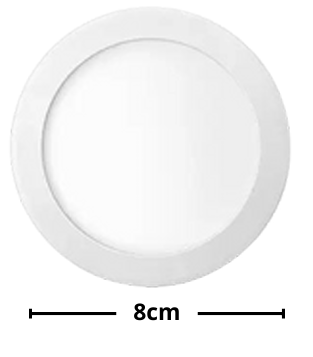 Kit 10 Plafon Embutir Pro 3W 8cm