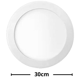 Kit 10 Plafon Embutir Pro 25W 30cm