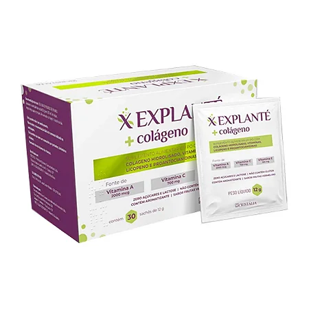 Explanté + Colágeno Frutas Vermelhas com 30 Sachês