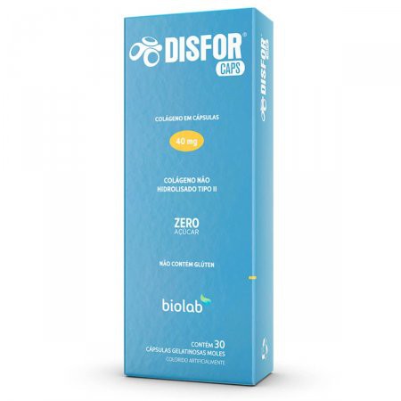 Colágeno em Cápsulas Disfor Caps 40mg com 30 Cápsulas
