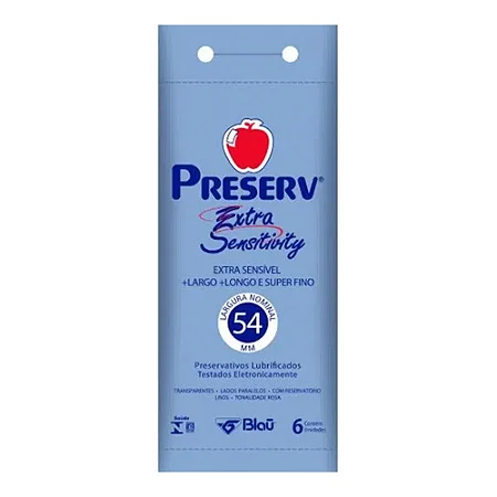 Camisinha Preserv Extra Sensitivity com 6 unidades