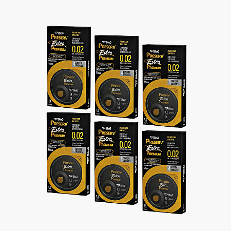 Kit Leve Mais Por Menos (6 Unidades) -  Preservativo Preserv Extra Premium 4 unidades