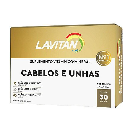 Lavitan Vitamina para Cabelos e Unhas com 30 cápsulas