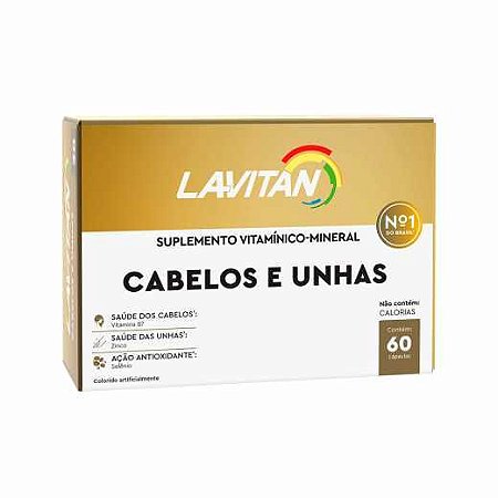 Lavitan Vitamina para Cabelos e Unhas com 60 cápsulas