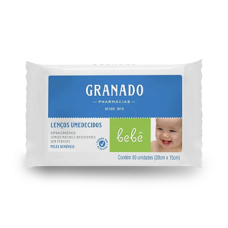 Lenços Umedecidos Granado Bebê Peles Sensíveis 50 Unidades