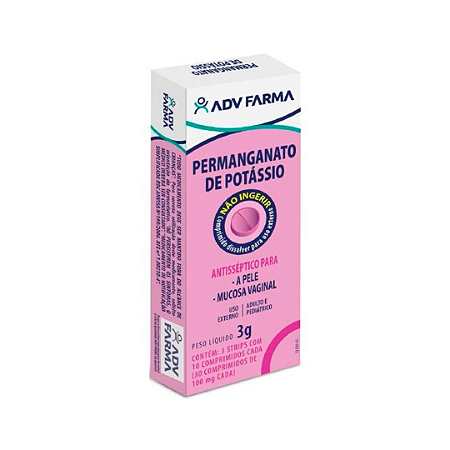 Permanganato de Potássio ADV Farma 100mg 30 Comprimidos