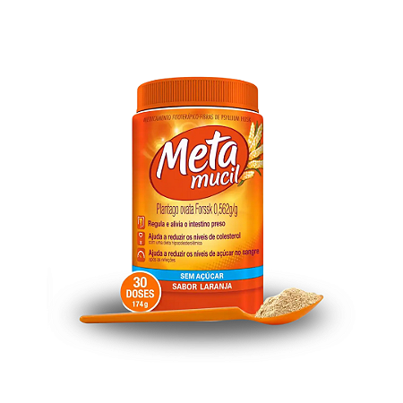 Metamucil Solúvel Laranja 174g