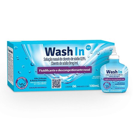 Wash In Solução Nasal 100ML Com 6 Unidades