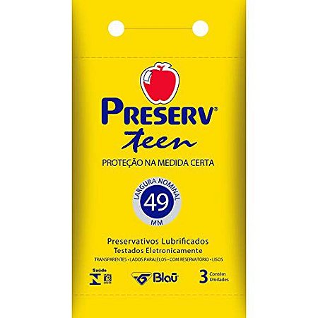Preservativo Preserv Teen com 3 Unidades