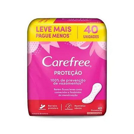 Protetor Carefree Proteção com Perfume 40 Unidades