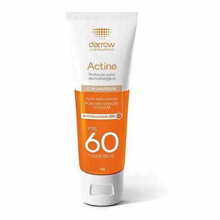 Protetor Solar Facial Actine Toque Seco Cor Universal FPS60 40g