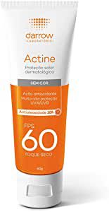 Protetor Solar Facial Actine Toque Seco Sem Cor FPS60 40g