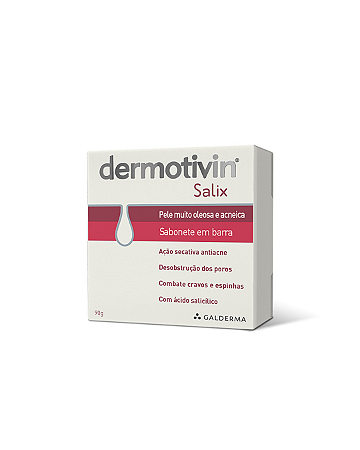 Sabonete Facial em Barra Dermotivin Salix Pele Oleosa e Acneica 90g