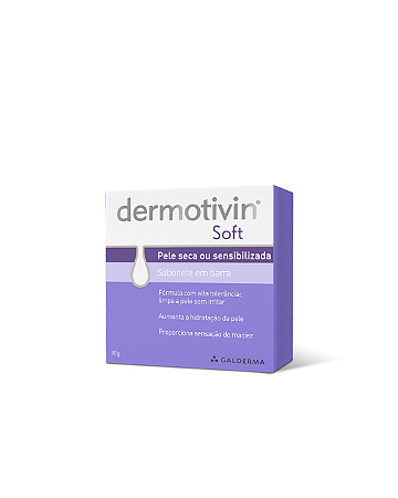 Sabonete Facial em Barra Dermotivin Soft Pele Seca ou Sensibilizada 90g
