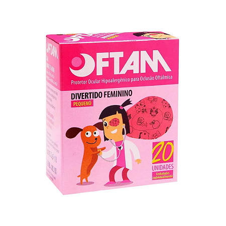 Protetor Ocular Oftam Divertidos Feminino Com 20