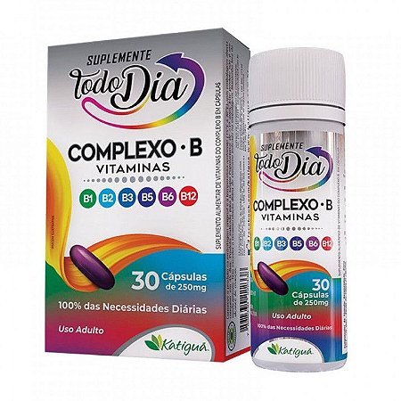 Suplemente Todo Dia Complexo B 30 Cápsulas de 250mg Katiguá