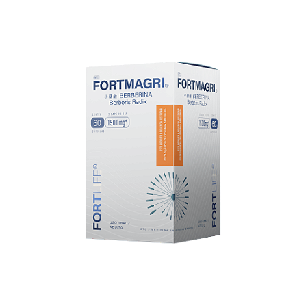 Suplemento Fortmagri Berberina 1500mg Com 60 Cápsulas FortLife