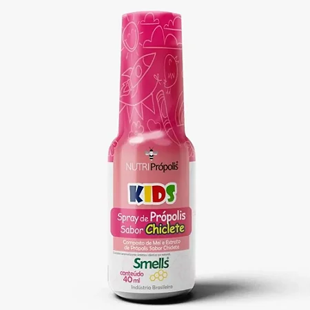 Mel Spray Smells Kids Própolis Sabor Chiclete 40ml
