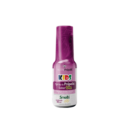 Mel Spray Smells Kids Própolis Sabor Uva 40ml