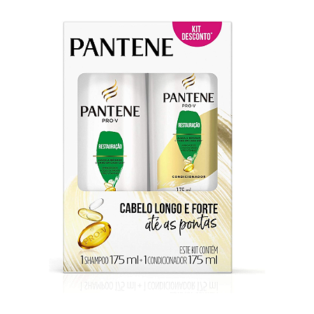 Kit Pantene Restauração Cabelo Quebradiço Shampoo 175ml + Condicionador 175ml