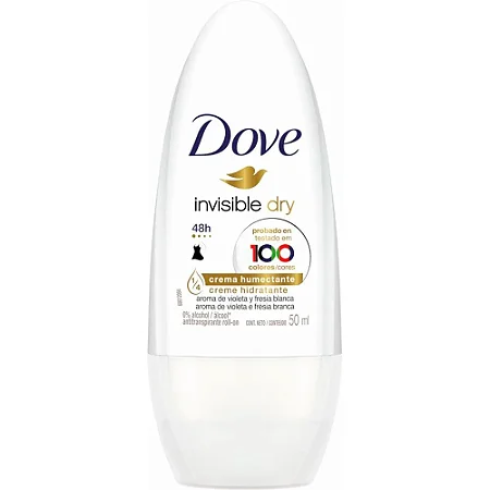 Desodorante Dove Roll On Invisible Dry Feminino 50ml
