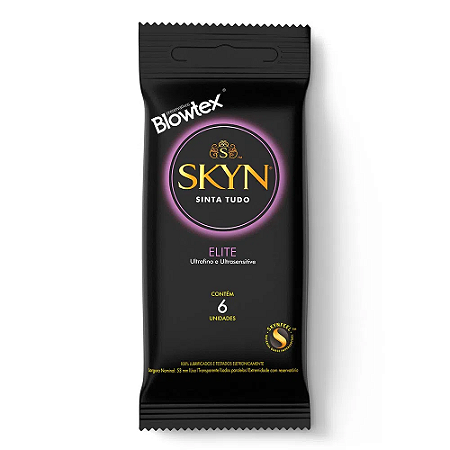 Camisinha Skyn Blowtex Elite Ultrafino e Ultrasensitive com 6 unidades