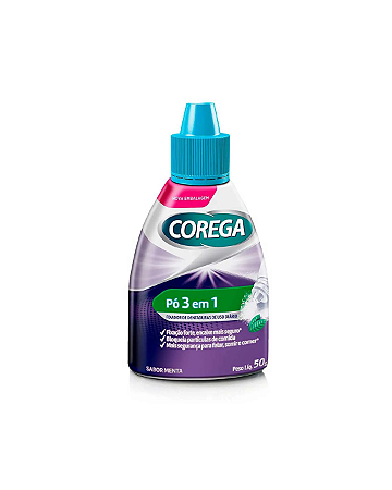 Pó Fixador de Dentadura Corega 3 em 1 Com 22g