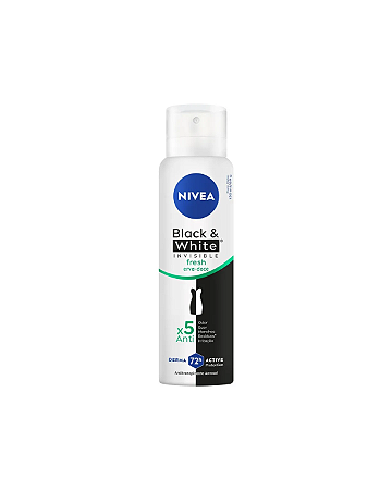 Desodorante Aerossol Nivea Invisible Black & White Fresh Erva Doce Feminino 48h 150ml