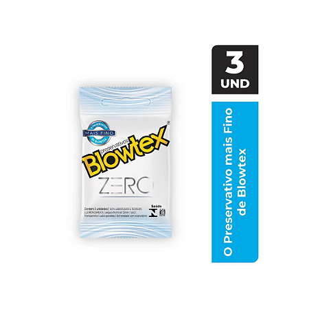 Preservativo Blowtex Zero Com 3 Unidades