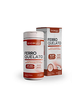 Ferro Quelato com 60 Cápsulas Endogen