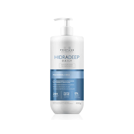Hidratante para Corpo e Rosto Profuse Hidradeep Daily Pele Normal a Seca com 400g