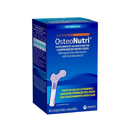 Osteonutri 600mg + Vitamina D 400UI Com 60 Comprimidos