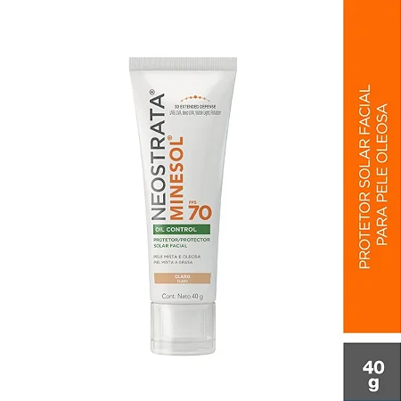 Protetor Solar Facial Neostrata Minesol Oil Control FPS 70 Claro 40g