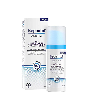 Loção Hidratante Bepantol Derma Restaurador Noturno Facial 50ml