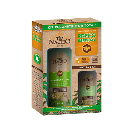 Kit Tio Nacho Reconstrutor Total Shampoo 415ml + Condicionador 200ml