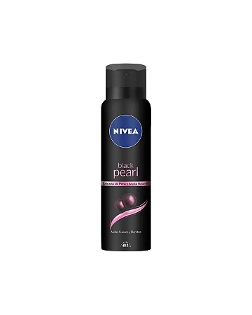 Desodorante Aerossol Nivea Black Pearl Feminino Sem Perfume Sem Álcool 48h 150ml