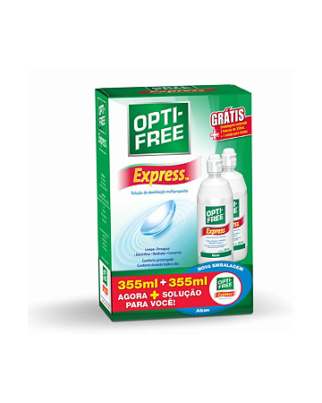 Kit Opti-Free Express Solução para Lentes de Contato 355ml + 355ml Alcon
