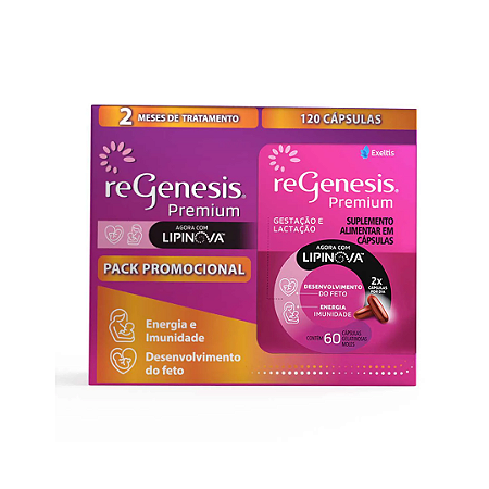 Regenesis Premium Lipinova – Kit com 2 unidades (60 cápsulas cada)