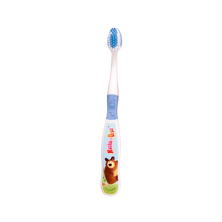 Escova Dental Infantil Macia Azul Masha e o Urso De 2 à 6 Anos Green
