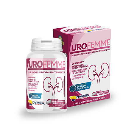 Urofemme Suplemento Alimentar Cranberry com 30 Cápsulas Dymex Nutrition