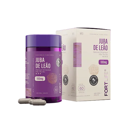 Juba de Leão 100mg 60 Cápsulas FortLife