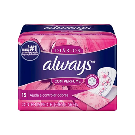 Protetor Diário Proteção Always com Perfume 15 Unidades