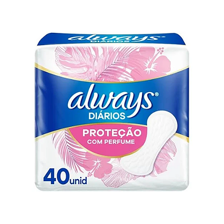 Protetor Diário Always Com Perfume Com 40 Unidades
