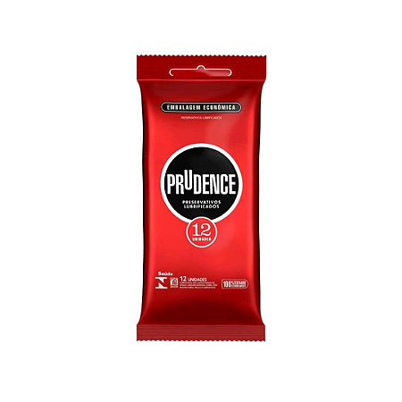 Preservativo Prudence Lubrificado Com 12 Unidades