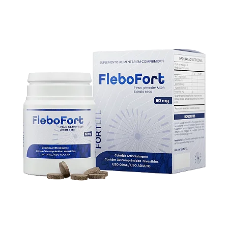 Suplemento Alimentar FleboFort com 30 Comprimidos FortLife