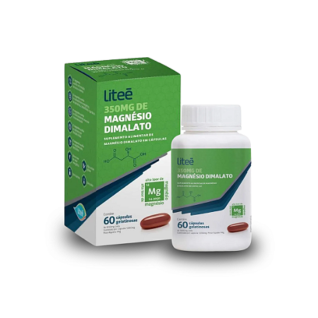 Magnesio Dimalato 350mg Com 60 Cápsulas Softgel Liteé