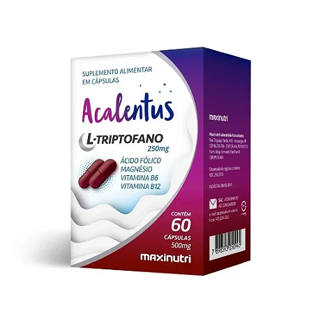 Acalentus L-Triptofano 250mcg +Associações Com 60 Cápsulas